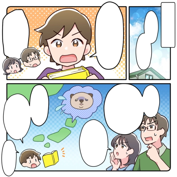 漫画タッチ見本